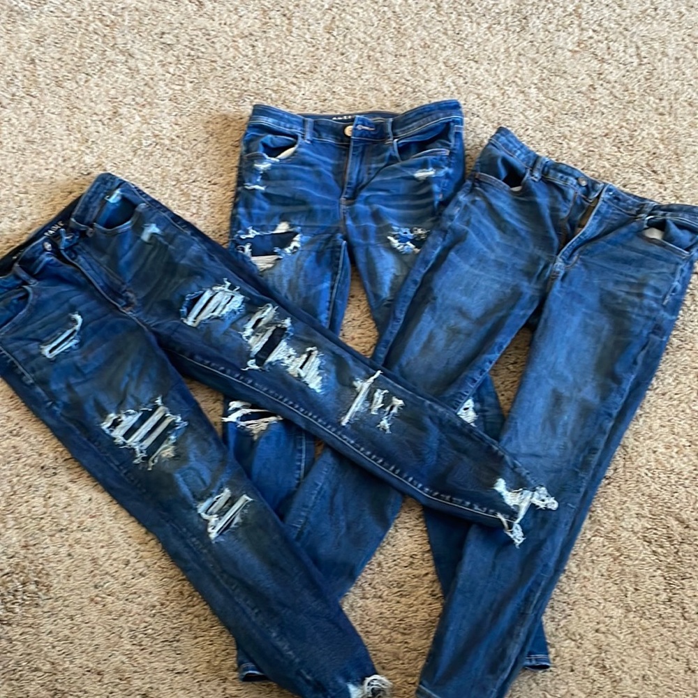 American Eagle skinny jeans lot of 3